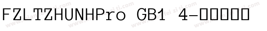 FZLTZHUNHPro GB1 4字体转换